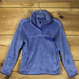 Patagonia Retool T-Snap Polartec Fleece Pullover Jacket Womens Size Small Purple